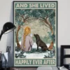 And She Lived Happily Ever After Blondie Girl Black Labrador Dog Poster 2 And She Lived Happily Ever After Blondie Girl Black Labrador Dog Poster