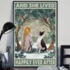 And She Lived Happily Ever After Boston Terrier Dog Blondie Girl Poster 2 And She Lived Happily Ever After Boston Terrier Dog Blondie Girl Poster