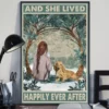 And She Lived Happily Ever After Cream Dachshund Dog Funny Poster