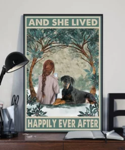 And She Lived Happily Ever After Doberman Dog Poster