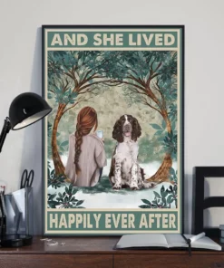 And She Lived Happily Ever After English Springer Spaniel Dog Poster