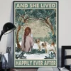 And She Lived Happily Ever After Fawn Pied French Bulldog Dog Poster