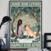 And She Lived Happily Ever After French Bulldog Dark Brown Girl Dog Poster