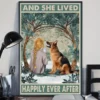 And She Lived Happily Ever After German Shepherd Dog Blondie Girl Poster