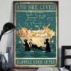 And She Lived Happily Ever After Girl Bath With Black Cats Poster 2 And She Lived Happily Ever After Girl Bath With Black Cats Poster