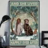 And She Lived Happily Ever After Girl With Chocolate Labrador Dog Poster