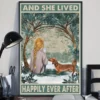And She Lived Happily Ever After Red Dachshund Dog Blondie Girl Poster