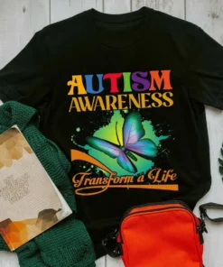 Autism Awareness Transform A Life Butterfly Autism Gift Tshirt