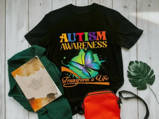 Autism Awareness Transform A Life Butterfly Autism Gift Tshirt