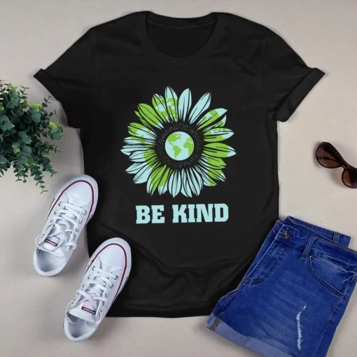 Be Kind Sunflower Retro Hippie Tshirt