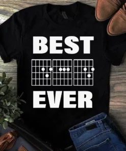 Best Dad Ever Guitar Musician Music Dad Father Tshirt