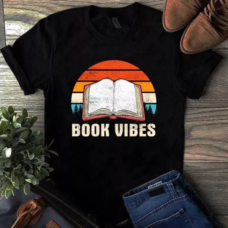 Book Vibes Retro Vintage Reading Book Tshirt