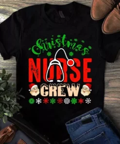 Christmas Nurse Crew Cute Xmas Nurse Gift Tshirt