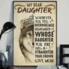 Dear My Daughter Whenerver You Feel Overwhelmed Love Mom Wolf Queen Poster 2 Dear My Daughter Whenerver You Feel Overwhelmed Love Mom Wolf Queen Poster
