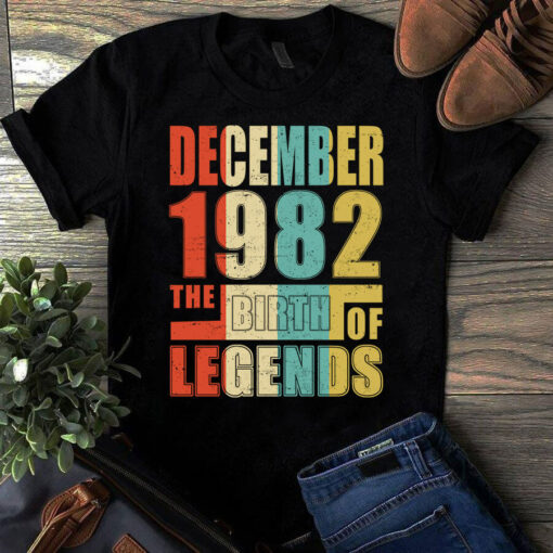 December 1982 The Birth Of Legends Vintage Unisex Tshirt