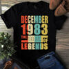 December 1983 The Birth Of Legends Vintage Unisex Tshirt 3 December 1983 The Birth Of Legends Vintage Unisex Tshirt