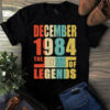 December 1984 The Birth Of Legends Vintage Unisex Tshirt 2 December 1984 The Birth Of Legends Vintage Unisex Tshirt