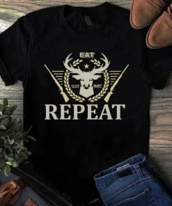 Eat Sleep Hunt Repeat Hunting Tshirt