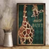 Giraffe Nice Butt Funny Giraffee Wall Art Home Decor Poster