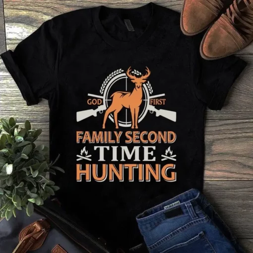 God First Family Second Time Hunting Tshirt