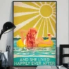 And She Lived Happily Ever After Swimming Redhead Girl Poster