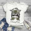 Army Mom Messy Bun Hair Glasses Mom Tshirt 2 Army Mom Messy Bun Hair Glasses Mom Tshirt