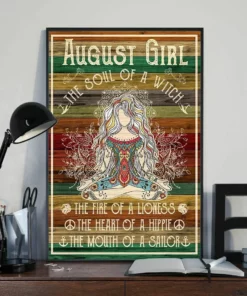 August Girl The Soul Of A Witch The Fire Of A Lioness Yoga Meditation Poster