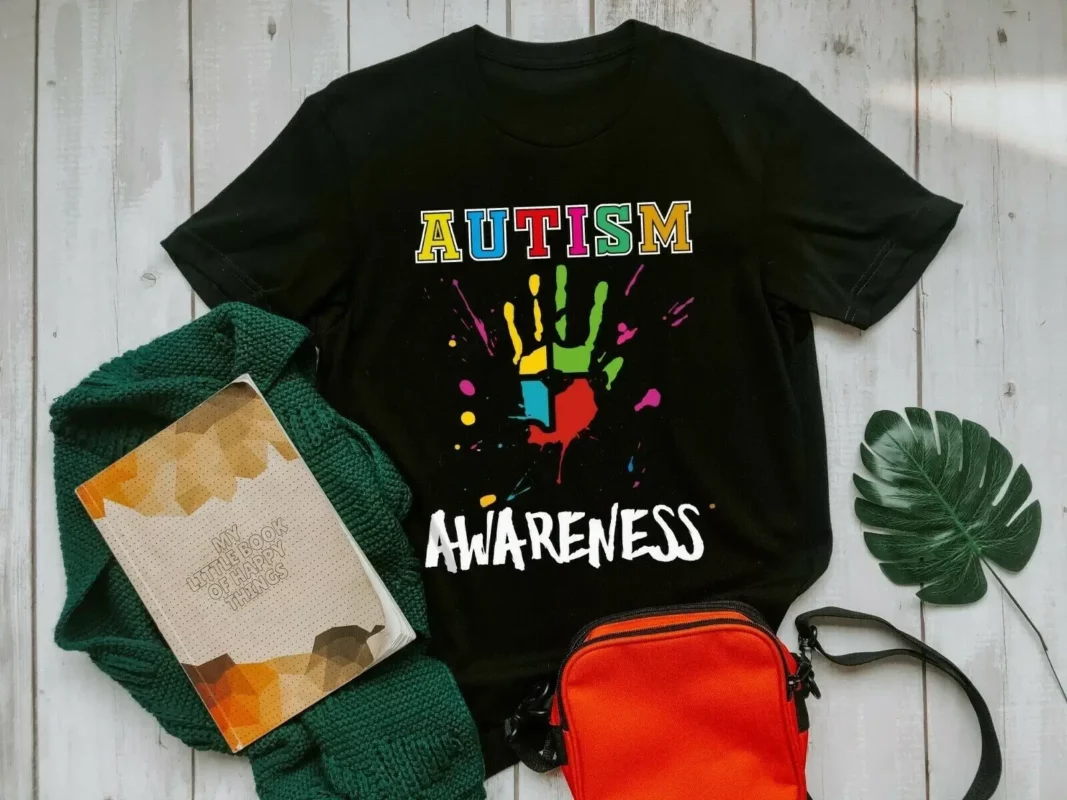 Autism Awareness Hand Print Color Gift Tshirt