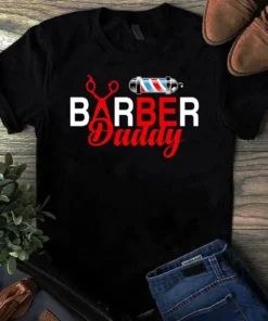 Barber Daddy Vintage Gift Father Dad Tshirt
