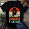 Bearded Grandfather Vintage Dad Old Man Tshirt