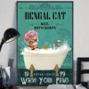 Bengal Cat And Co Bath Soap Wash Your Paws Poster 3 Bengal Cat and Co Bath Soap Wash Your Paws Poster
