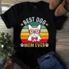 Best Dog Mom Ever Vintage Pug Dog Tshirt