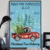 Black Miniature Schnauzer And Co Christmas Tree Delivery Dog Poster 3 Black Miniature Schnauzer and Co Christmas Tree Delivery Dog Poster