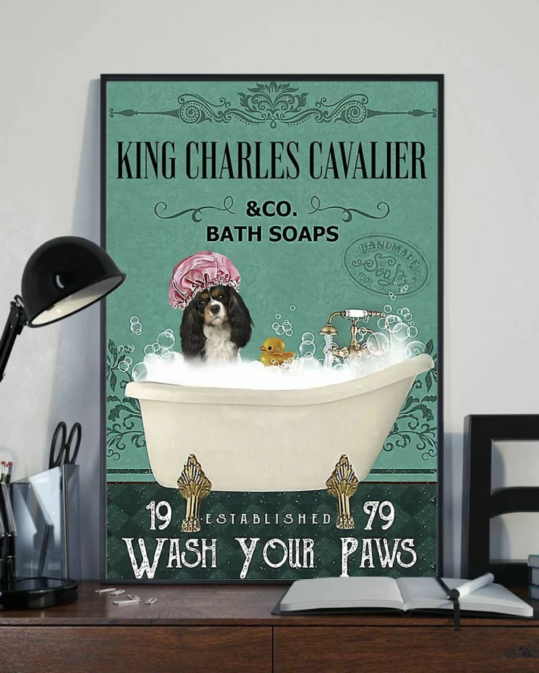 Black and Tan Chihuahua and Co Bath Soap Wash Your Paws Dog Poster