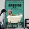 Bloodhound and Co Bath Soap Wash Your Paws Dog Poster