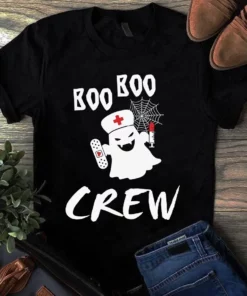 Boo Boo Crew Funny Nurse Halloween Boo Tshirt