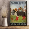 Border Collie Bloom Baby Bloom Gardening Dog Poster