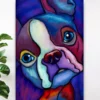 Boston Terrier Dog Water Color Home Decor Wallart Poster