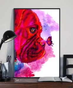 Boxer Dog Puppy Water Color Home Decor Wall Art Poster