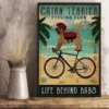 Cairn Terrier Cycling Club Life Behind Bars Dog Poster