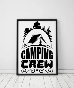 Camping Crew Moutain Home Decor Wall Art Poster