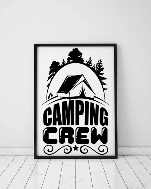 Camping Crew Moutain Home Decor Wall Art Poster
