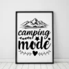 Camping Mode Mountain Camping Lover Home Decor Wall Art Poster