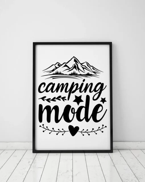 Camping Mode Mountain Camping Lover Home Decor Wall Art Poster