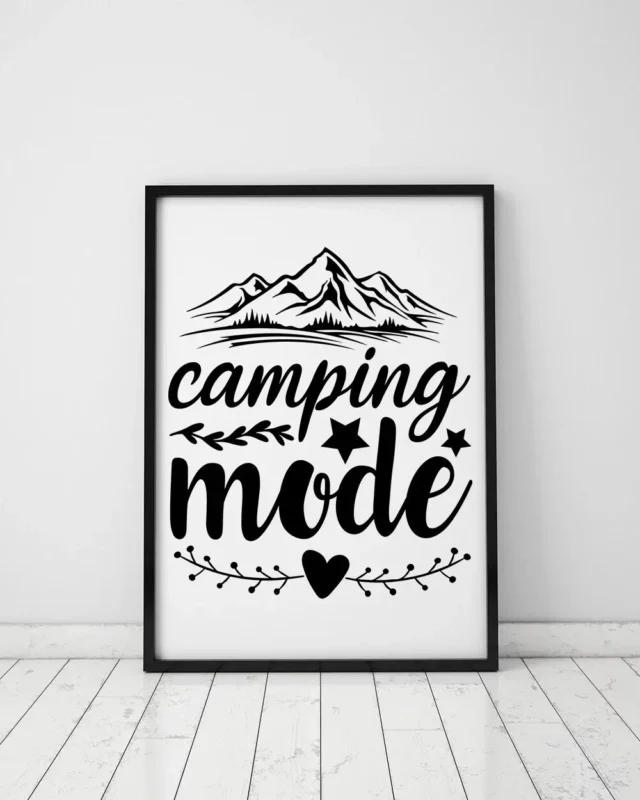 Camping Mode Mountain Camping Lover Home Decor Wall Art Poster