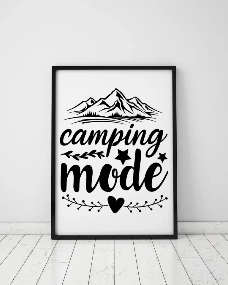 Camping Mode Mountain Camping Lover Home Decor Wall Art Poster