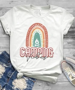 Camping Vibes Boho Camping Gift Tshirt