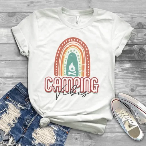Camping Vibes Boho Camping Gift Tshirt