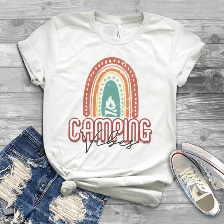 Camping Vibes Boho Camping Gift Tshirt