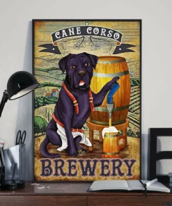 Cane Corso Brewery Dog Beer Poster